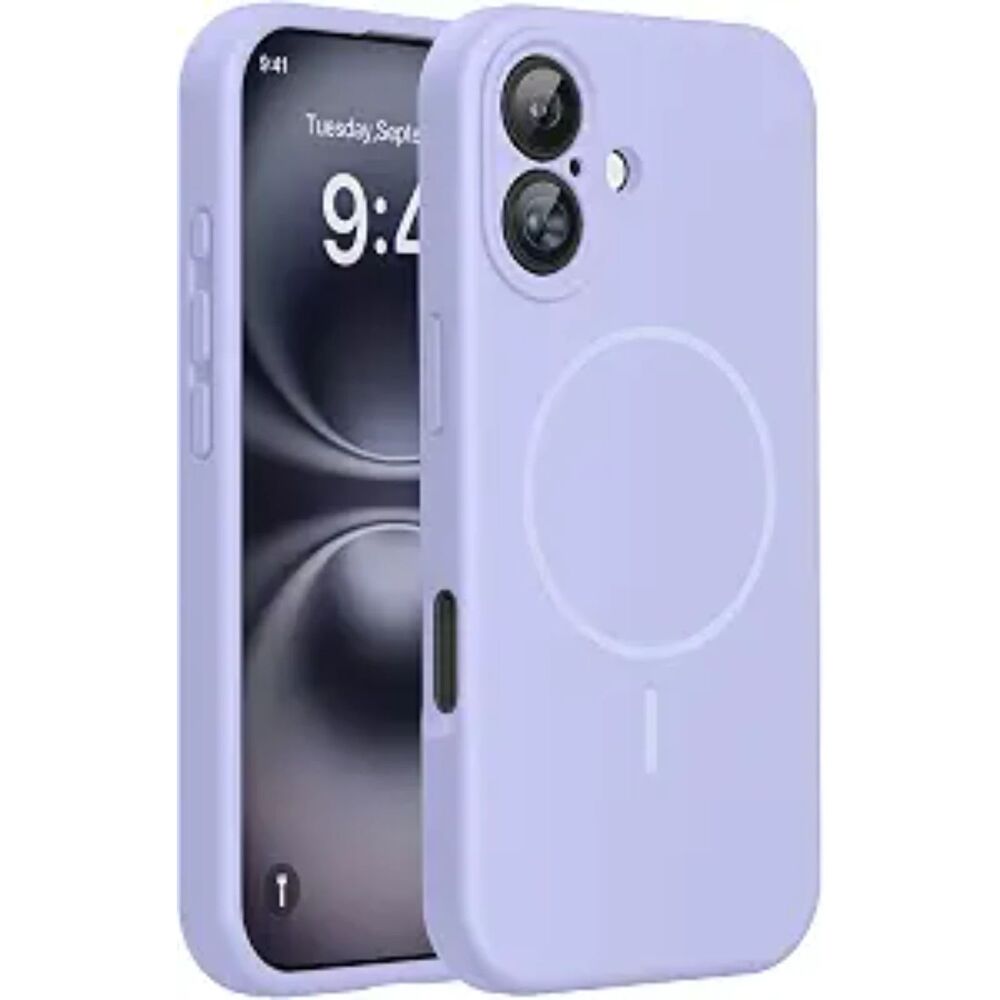 Miracase Magnetic Silicone Case iPhone 16 Plus MagSafe Light Purple Cover 6.7